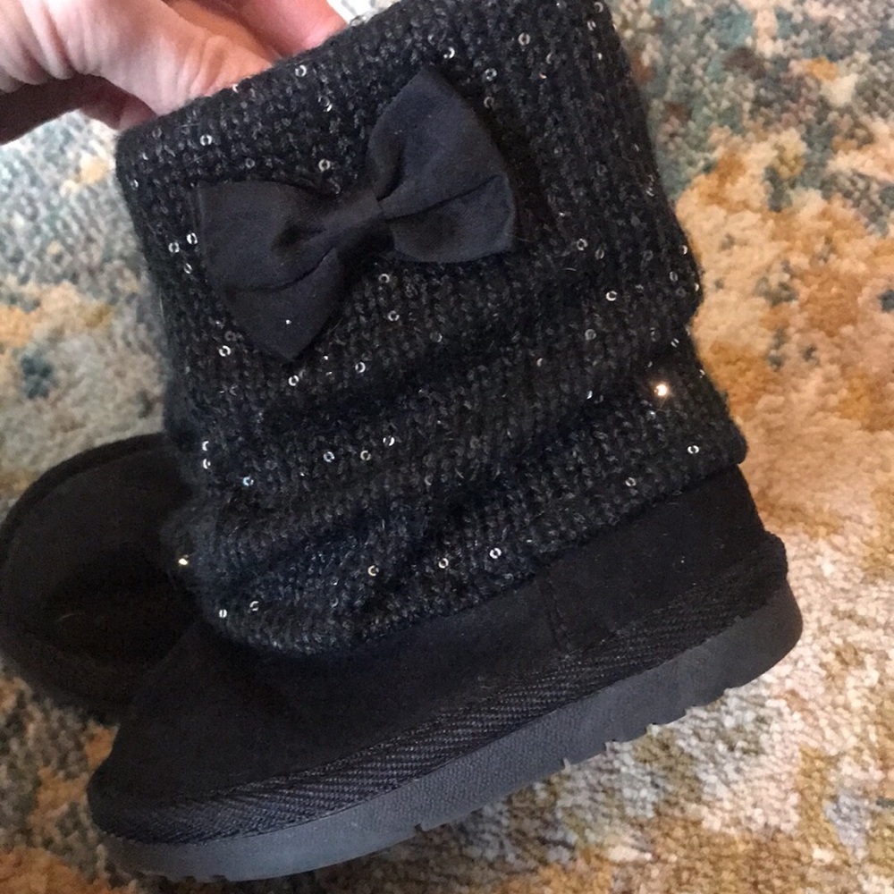 Toddler black winter boots